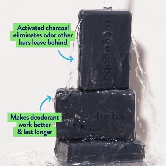 $6🌟 MEGABABE Space Bar Detoxifying Charcoal Underarm Bar - Picture 2 of 6